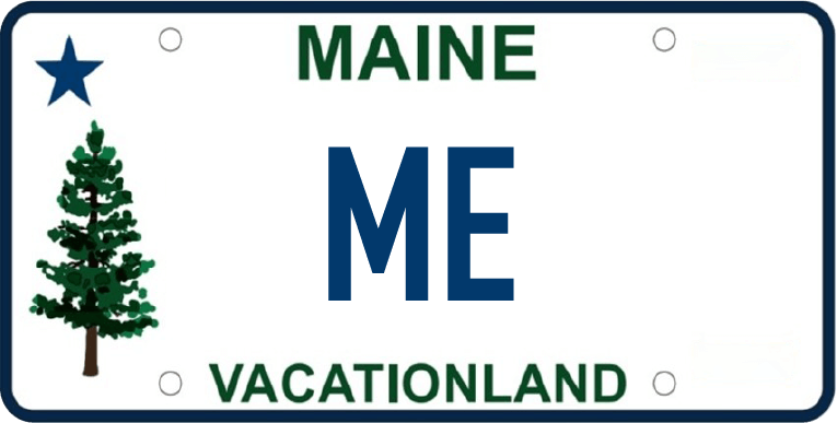 Maine License Plate - ScrubaDub