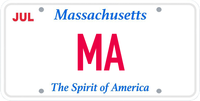 Massachusetts License Plate - ScrubaDub