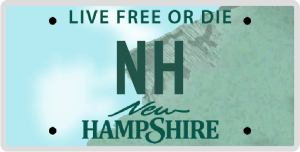 New Hampshire License Plate - ScrubaDub