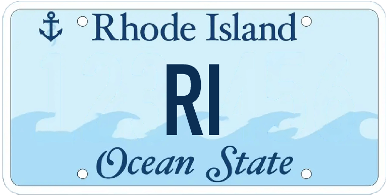 Rhode Island License Plate - ScrubaDub